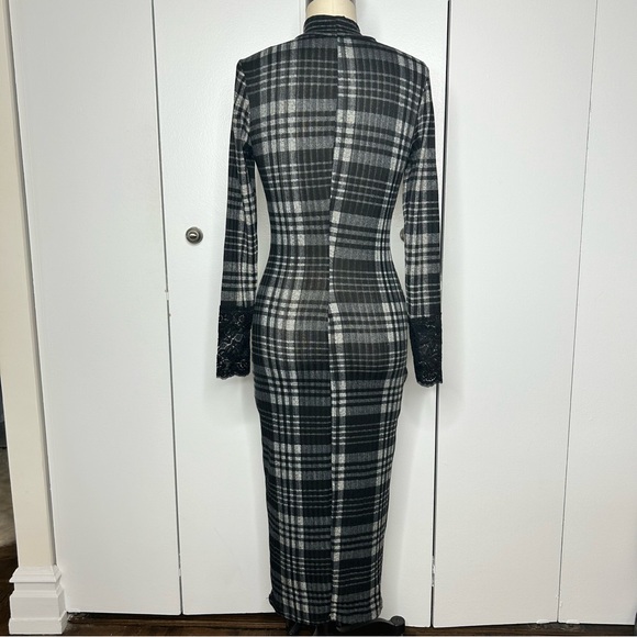 Venus Plaid Bodycon Maxi Dress - Picture 6 of 11